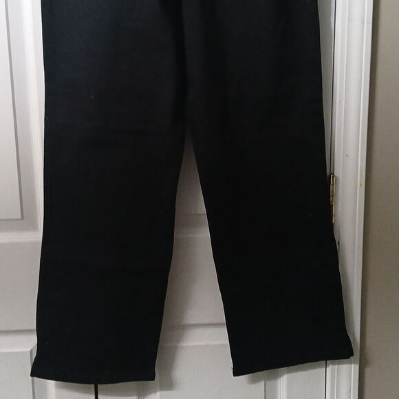 Quacker Factory black snowmen black wide leg jeans winter   Sz Large (14/16) NWT - Picture 5 of 8